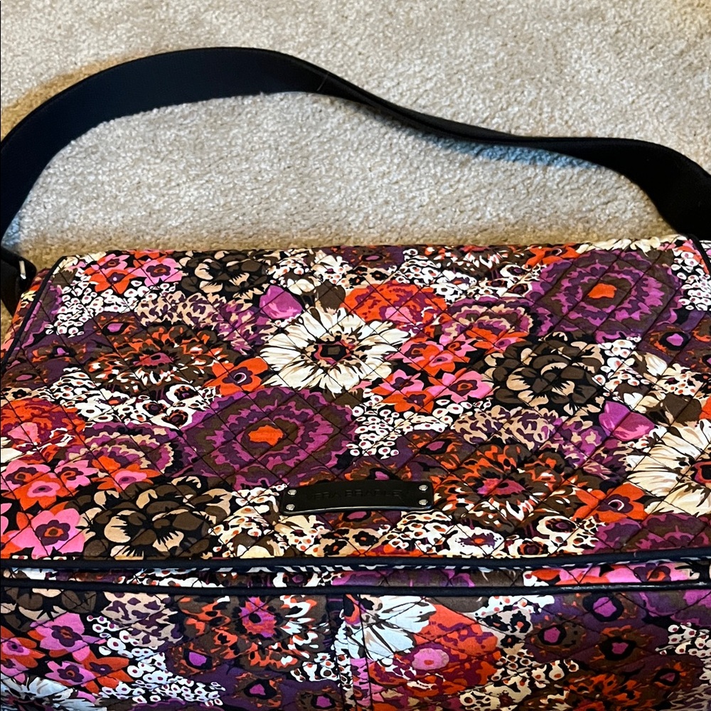 Vera Bradley Purple and Pink Floral Laptop Bag